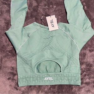 ABYL Long Sleeve Open Back Top